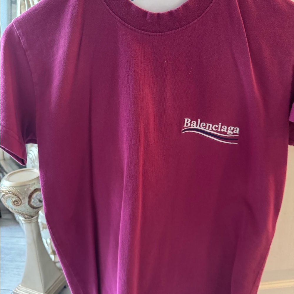 Balenciaga Burgundy Tee
